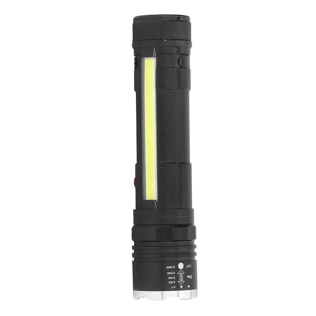 Small Flashlight USB Charging Waterproof Zoomable 4 Modes LED Bright Magnetic Flashlight for