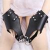 Adult Sex Toys Black Leather Hanging Door Handcuffs Bound Discipline  BDSM Torture Bondage Restraint Chastity