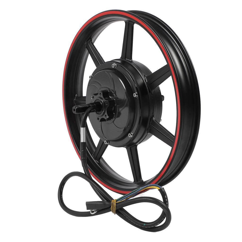 16 Inch Dual Hall Brushless Hub Motor 48v‑72V 800‑2000W DC Disc Brake Motor for Electric Motorcycle Scooter