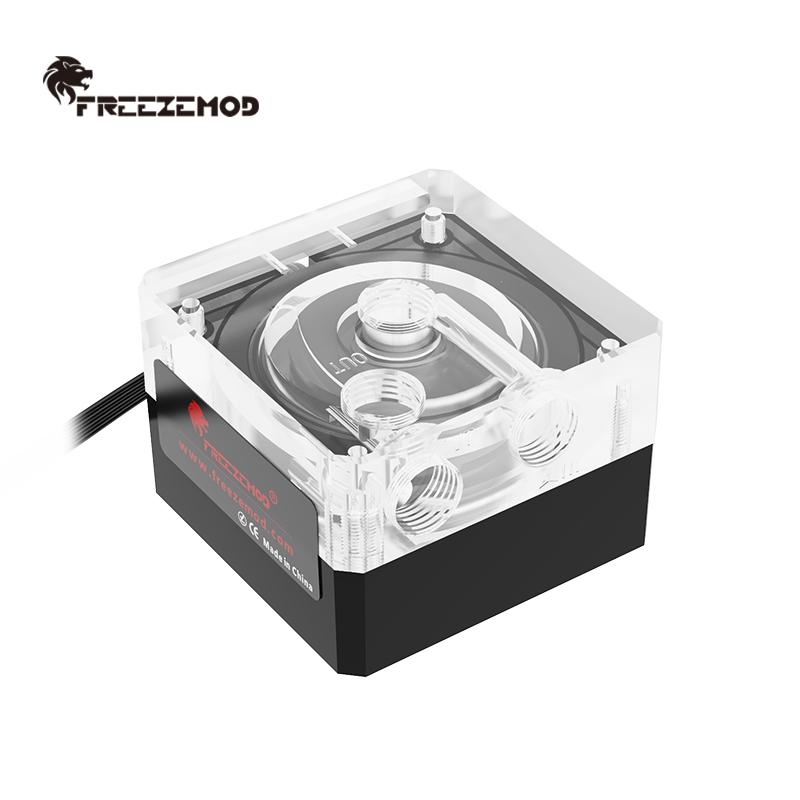 

FREEZEMOD water cooler water pump ultra-thin 4 holes PWM speed control lift 3.5m flow 500L. PU-SZM4 12V