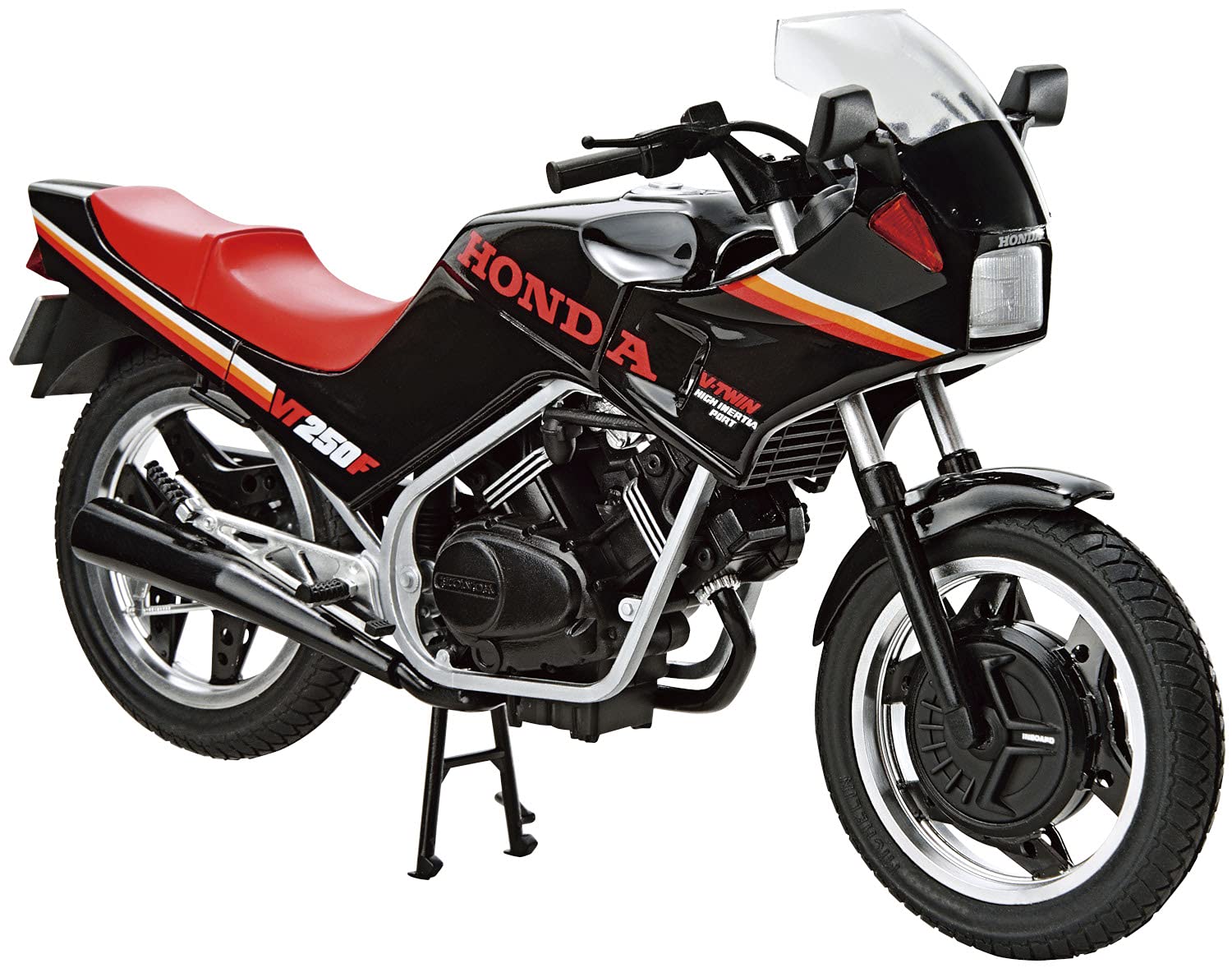 

Aoshima Bunka Kyozai Scale The Bike Series 22 Honda MC08 VT250F 1984 Plastic Model 1/12 No. чёрный