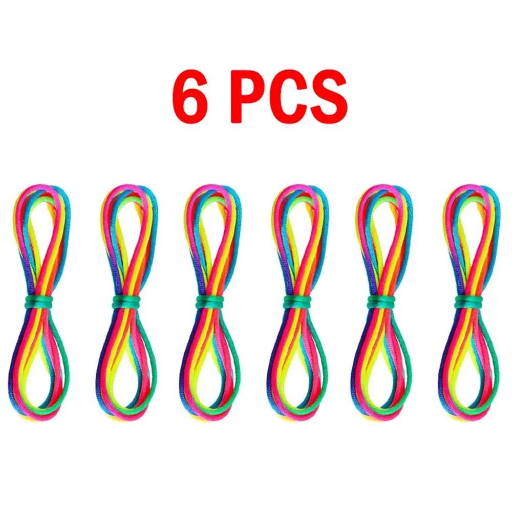

Rainbow Cats Cradle String 1.6M/63 Inch Long Rainbow Colourful Finger Rope Chinese Finger String Games Toy For Kids