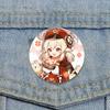 32/44/58mm Klee Pin Round Cartoon Funny Snap-in Brooche for Backpack Cothes Accessorie Anime Genshin Impact Collection Badge Hat Decoration