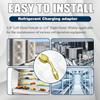 Brass 45° 3Pcs Refrigerant Charging Adapter Fit for R-32/R-454B A2L Tank | 1/4" Left Hand Female To 1/4" Right Hand Male