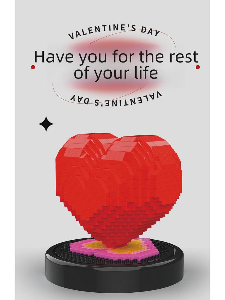 Z71011 Diamond Micro Particles 520 Series: Love Couple DIY Building Blocks Educational Toy