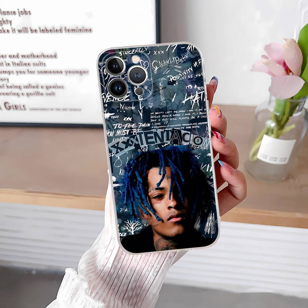 Rapper X-XXXTentacionS Transparent Phone Case For IPhone 16 15 14 13 12 11 Pro Max Plus Soft Cover