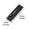 1pc Metal 10 Holes Chromatic Harmonica Black/Golden/Silvery Standard Vocal Range Portable Beginner's Introductory Instrument YMY