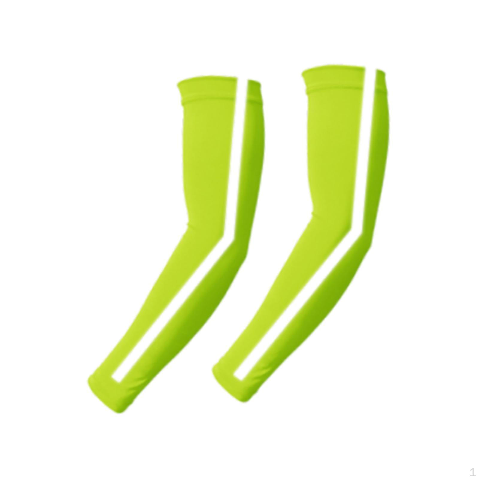 

Arm Sleeves for Cooling with Reflective Strip Unisex Sports And Outdoor Activities Yellow Green