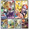 Pokemon Series Cute Poster Sticky Wall Art Printing Waterproof Home Living Bed Room Bar Aesthetic Decor
