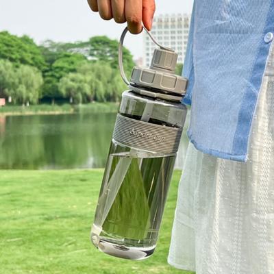 Large-capacity Outdoor Portable Sports Fitness Plastic Cup Space Flask High-temperature Resistant Straw Plastic Cup