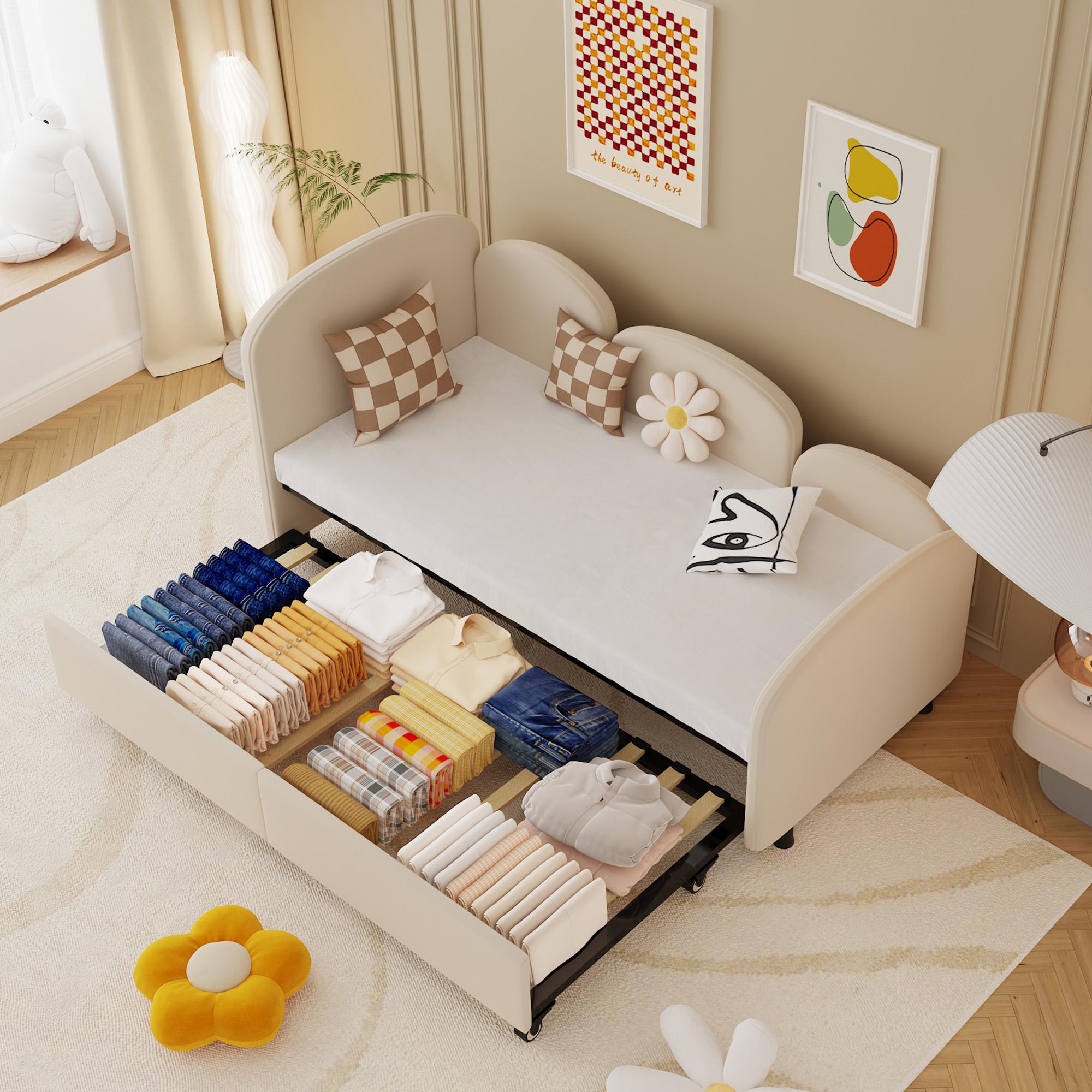 SOFTSEA Twin Size Daybed with Storage