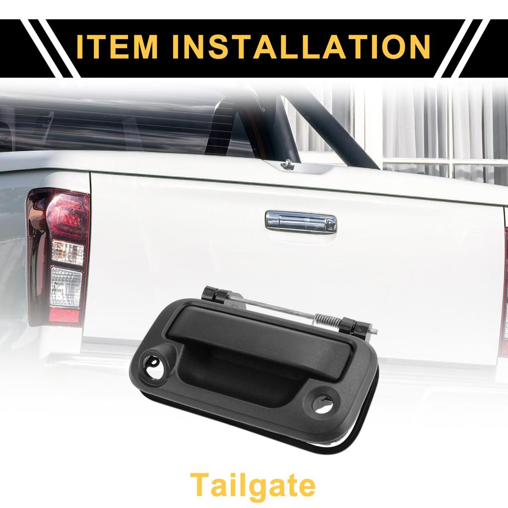 REPAIROCK Rear Tailgate Handle Lock for Ford Super Duty Black F-250 (2008-2016) -