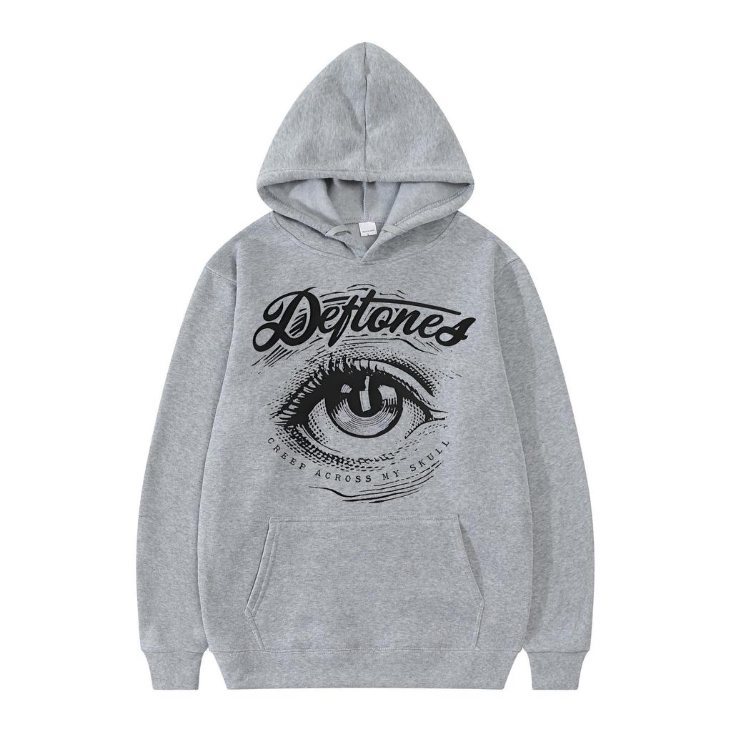 Deftones Logo, Kapuzenpullover mit Augenprint, Kapuzenpullover, Unisex, trendige Rock'n'Roll-Marke, vielseitiges Oberteil für tägliche, lässige Outdoor-Bekleidung