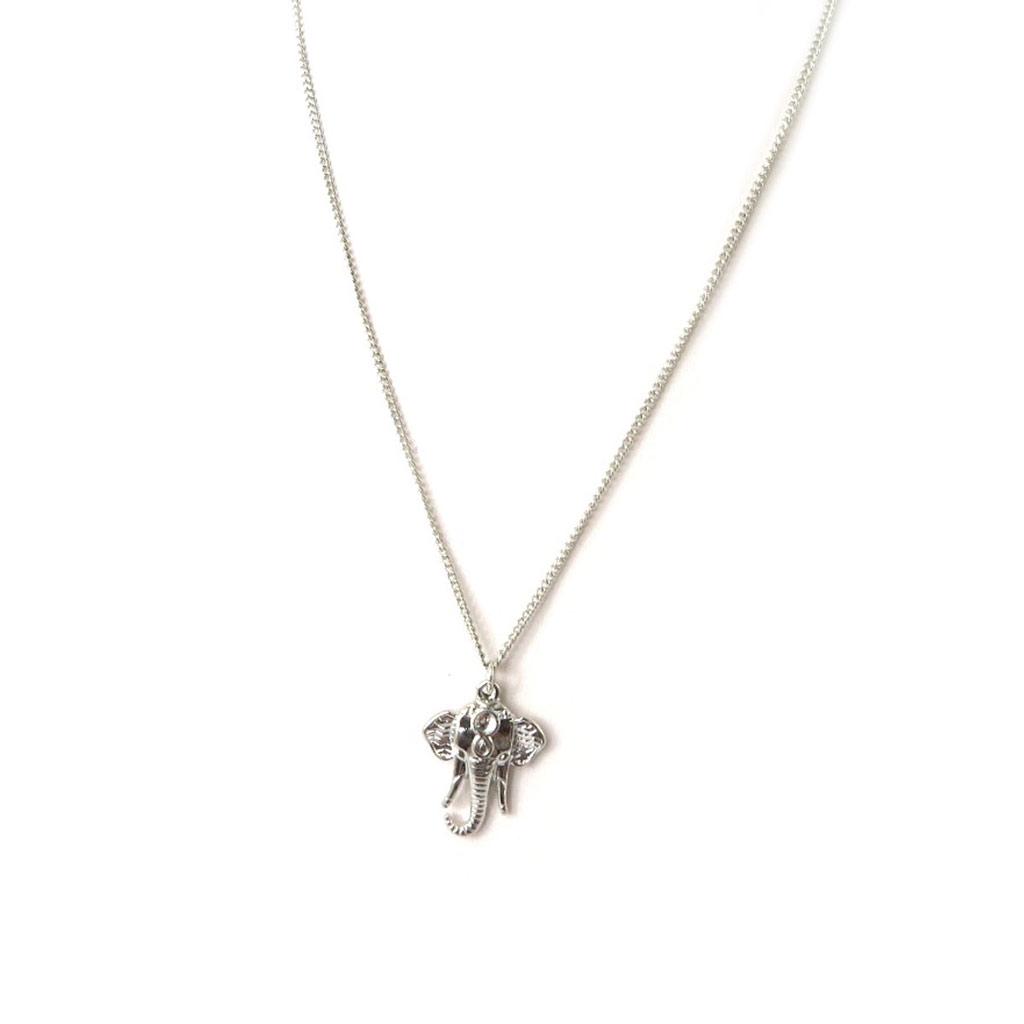 Les Trésors De Lily [N8176] - Silver 'Elephant' Designer Necklace