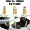 4 Pack 3 Color Indicator Tire Pressure Monitor Valve for Small Medium Motorcycle Bicycle Tire Pressure Monitoring and Alert