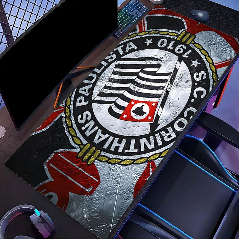 Sport Club Corinthians Paulista Mouse Pad, Large Gaming Desk Mat, Non-slip XXL Mousepad for Laptop & Tablet, Mini PC Playmat with Stitched Edges