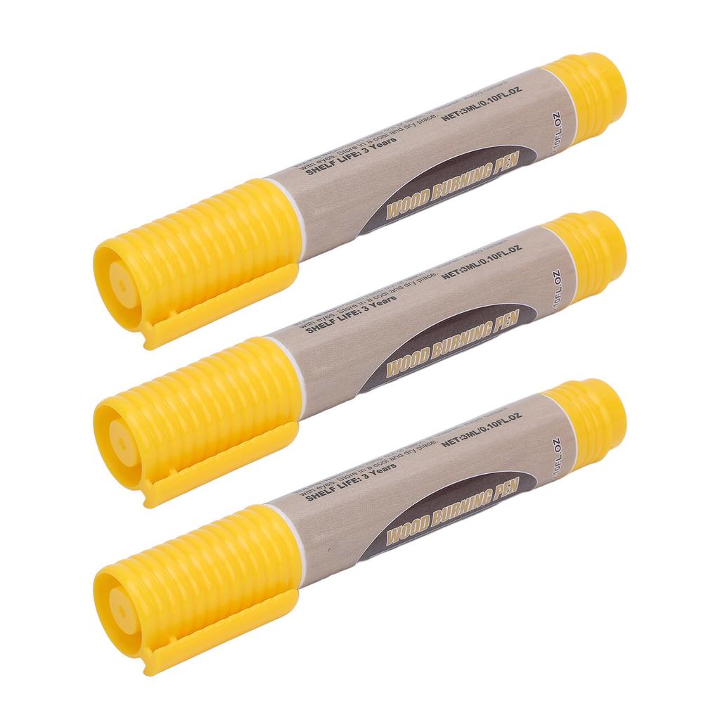 3 Pcs 3ml Scorch Marker Pen Multi Purpose Wood Burning Pen for Crafts Art Drawing Design