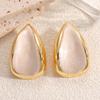 New Water Drop Enamel Oil Drop Earrings Fashion Light Luxury High Sense Women's Earrings Versatile Ear Jewelry