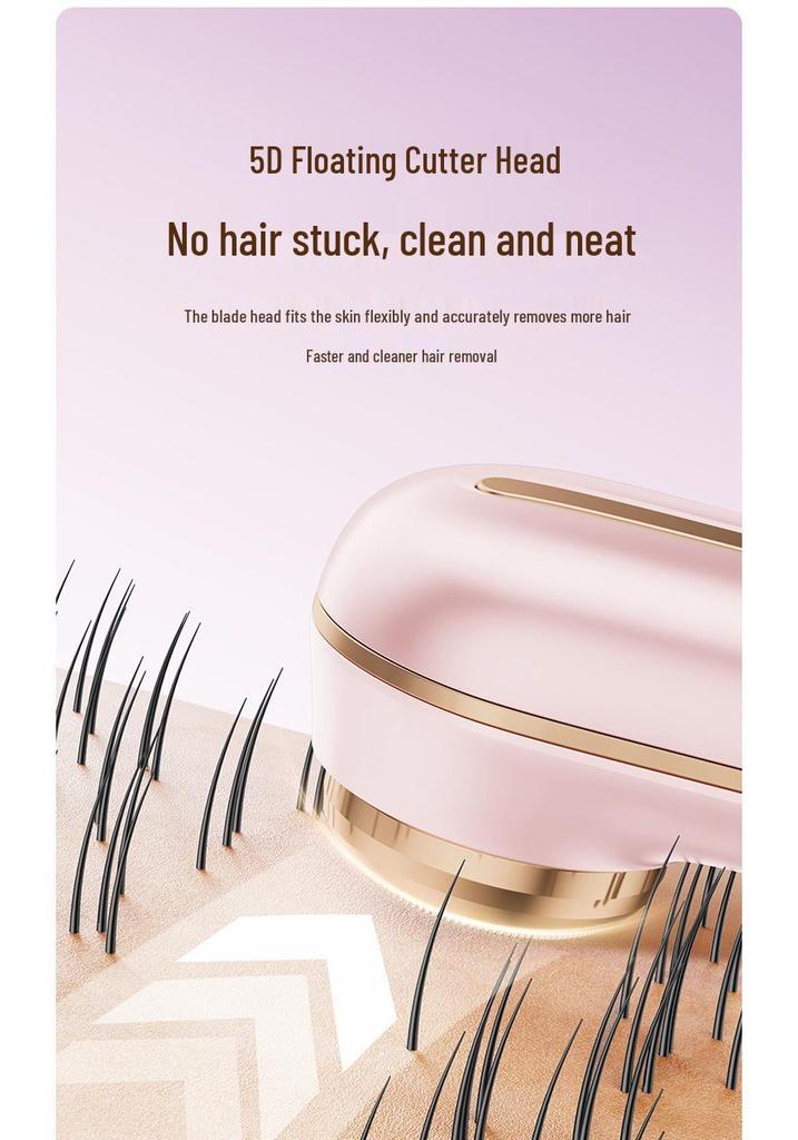 Women's Electric Shaver & Detachable Body Trimmer for Dry/Wet Use - Underarms, Private Parts & Epilator