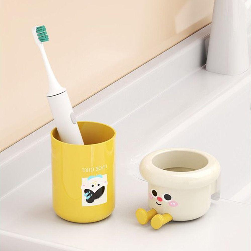 Punch Free Cute Toothbrush Holder Dopamine Children's Toothbrush Cup Set  for Home