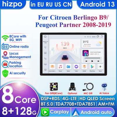 Citroen Berlingo B9 Peugeot Partner 2008-2019 Car Radio Multimedia Navigation GPS 2 Din Android 13 Autoradio CarPlay Stereo Intelligent Screen