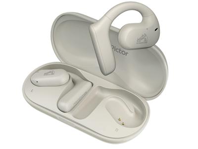 JVC Kenwood Victor Belaidės ausinės Bluetooth Nearphones Klausymasis neuždengiant ausų Teledarbas Ausies kabliukas Iki 17 valandų atkūrimo Baltos