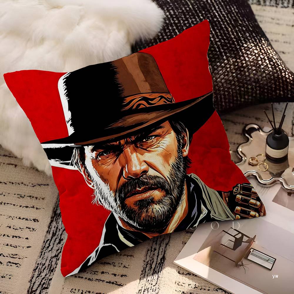 Spiel R-Red Dead-R-Redemptions 45*45cm Kissenbezug Kissenhülle Dekor Kissenbezug Heim-Kissenbezug Für Sofakissen