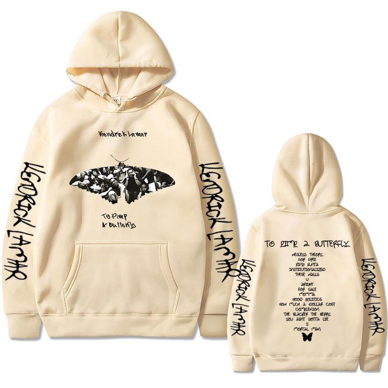 Bluza z kapturem z grafiką rapera Kendricka Lamara To Pimp A Butterfly Męskie bluzy z kapturem Hip Hop Oversize Męskie bluzy polarowo-bawełniane