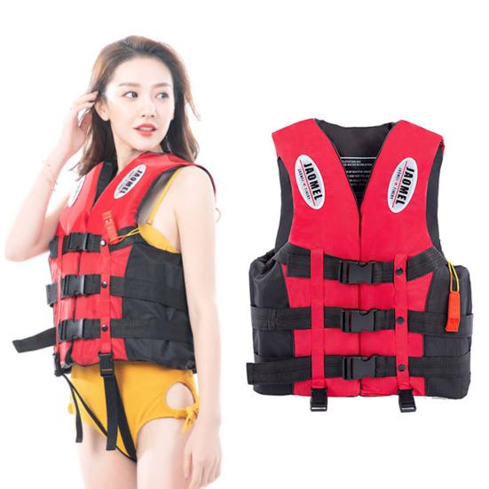 Adult Life Jacket 100N Buoyancy Paddle Life Vest Adjustable Flotation Device with Reflective Strip for Kayak Boat Surf Water Sports