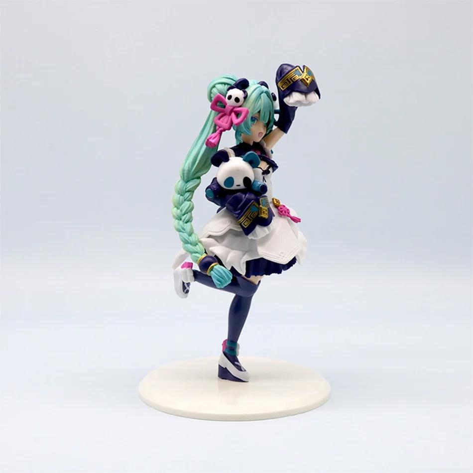 Anime 18CM Hatsune Miku Figure National Style Fashion Panda MODERNCHINA Model Toy Gift Collection Action Figure PVC