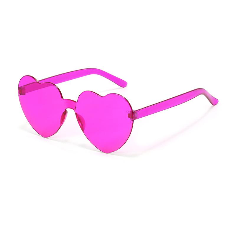 5pcs Jelly Peach Heart Sunglasses Female Street Photo Trendsetter Love Glasses Photo Cute Funny Sunglasses