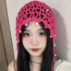 Homemade Ethnic Style Handmade Hollowed Out Hook and Flower Hat with A Sense of Atmosphere Thin Knitted Toe Cap Retro Style