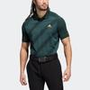 Adidas Statement Print Golf Polo Shirt Men Tops Dark-Green HF9040