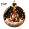 Miniature Christmas Scenes Ball Acrylic Holiday Scene Ornament Mini Glowing Story Light Up Keepsakes Hanging