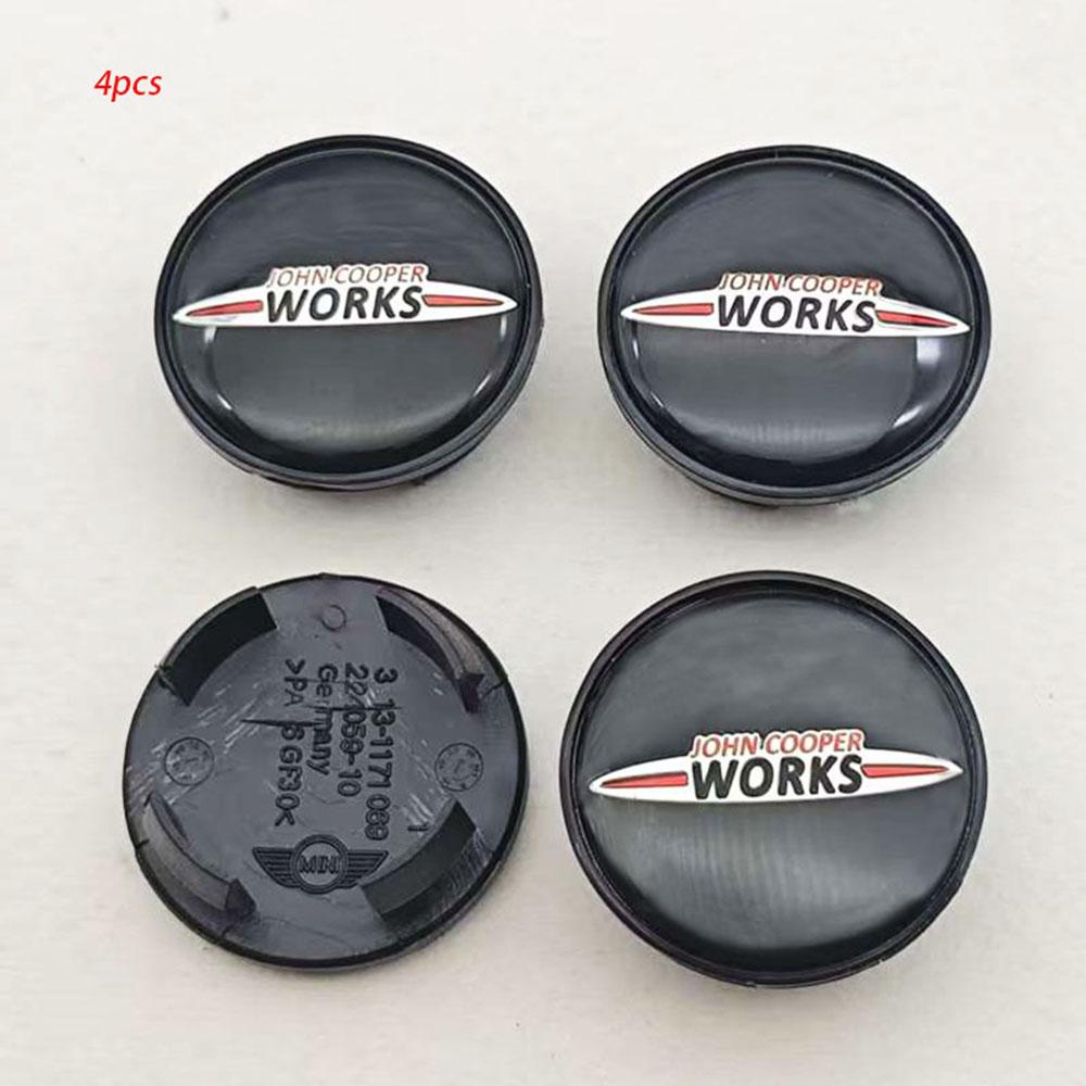 

4Pcs 54mm JCW Wheel Center Caps For MINI Cooper F56 R56 Countryman John Cooper Works Hubcap Emblem Badge Replacement Parts