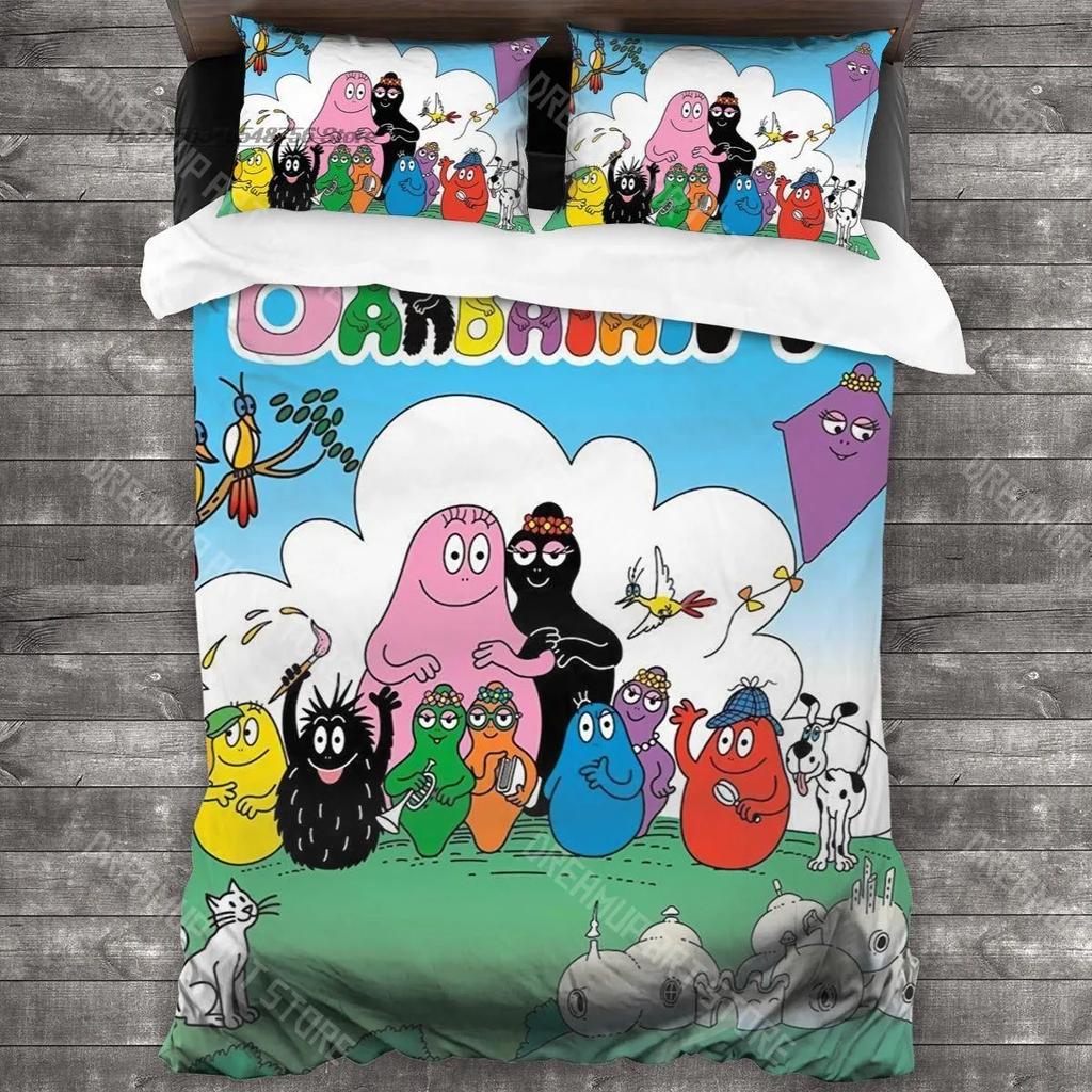 3D Print Cartoon Barba-Papa Bedding Set Single Twin Full Queen King Size Bed Set Aldult Kid Bedroom Duvetcover Sets