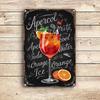 Vintage Iron Aperol Spritz Co Cocktail Recipe Sign PreDrilled Easy Install for Home Bar Gift for Drink Enthusiasts