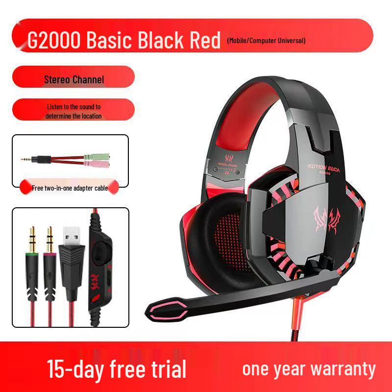 KOTION EACH G2000 Over-Ear Gaming Headset with 7.1 Surround Sound