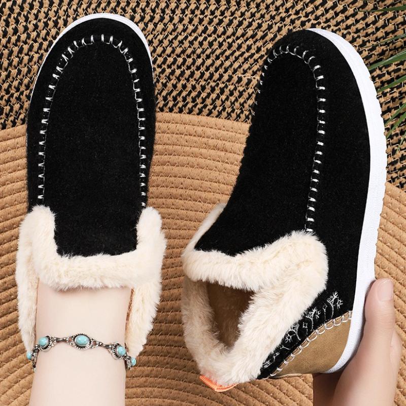New Women's Boots Winter Keep Warm Womens Snow Boots Comfortable Cotton Shoes Lightweight Slip on Women Shoes Plush Botas Mujer