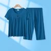 Letní dvoudílná souprava pro plnoštíhlé maminky: Tričko s krátkým rukávem a Cropped kalhoty