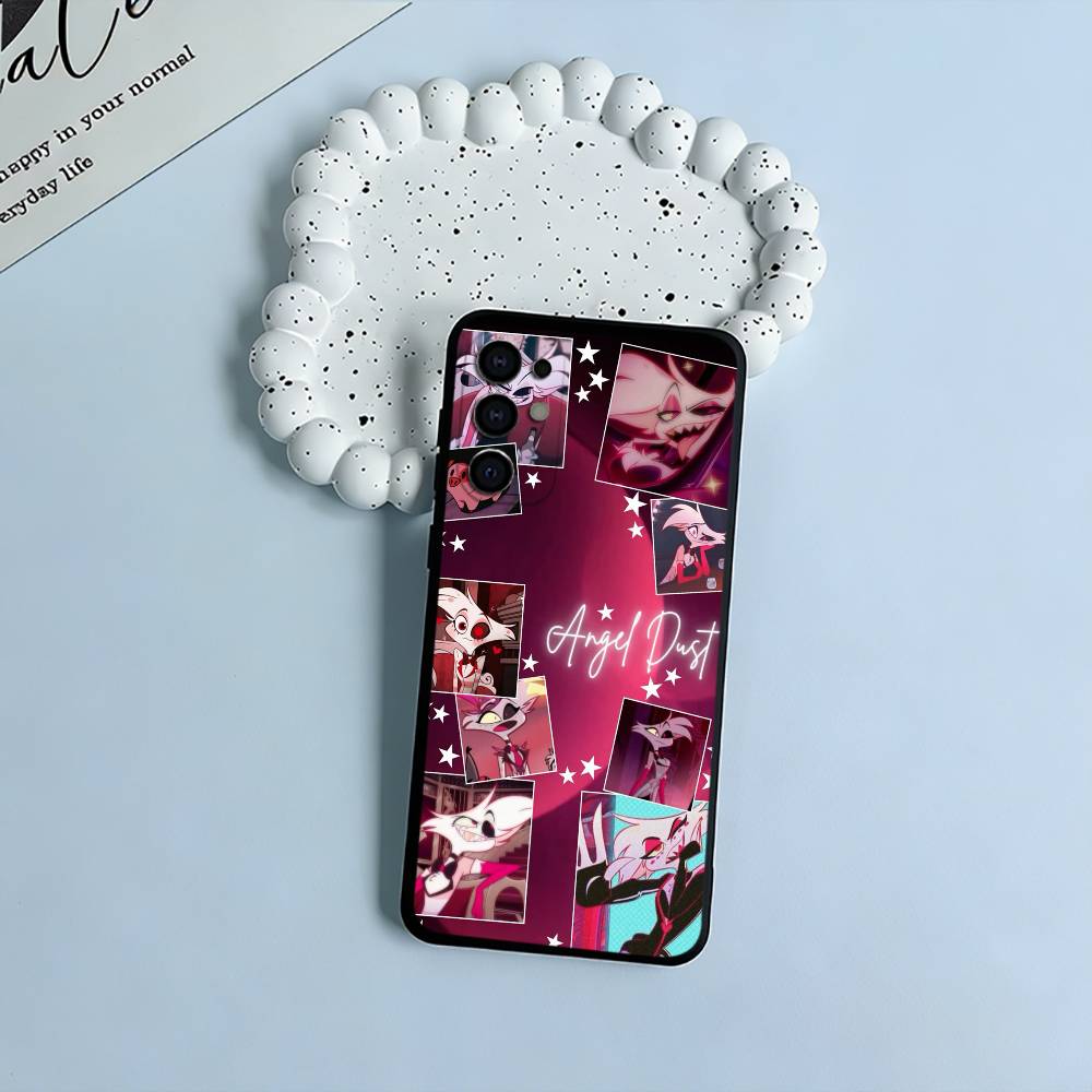 A-Angel Dust H-Hazbin H-Hotel Phone Case For Samsung S25,S24,S21,S22,S23,S30,Ultra,S20,Plus,Fe,Lite,Black Soft Silicone Samsung S30Ultra5G