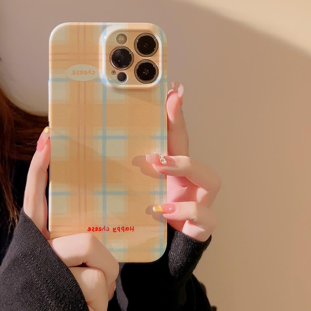 Checked Girl Iphone13 IPhone Case 14ProMax Airbag Stand 11 Suitable for 15 Original Film 16