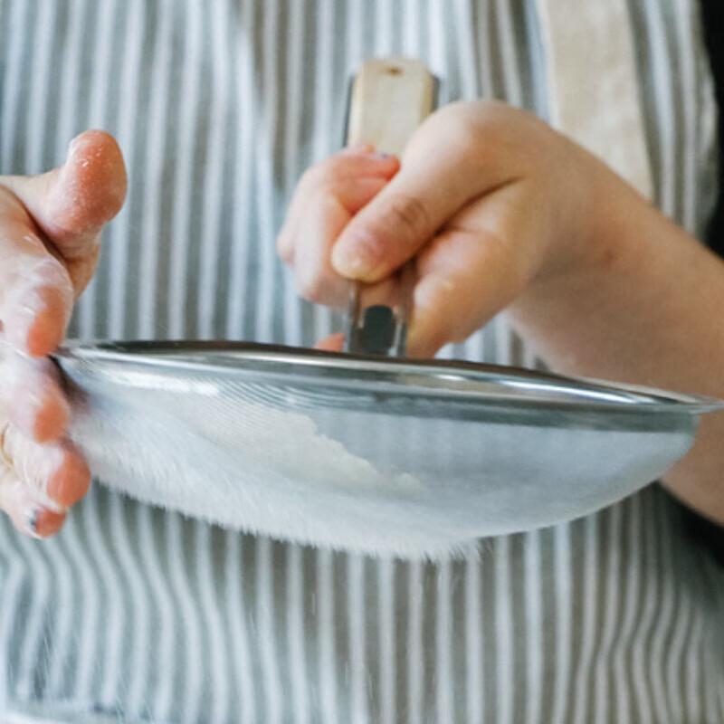 Debo 201 Stainless Steel Ultra-Fine Mesh Strainer Sifter with Wooden Handle