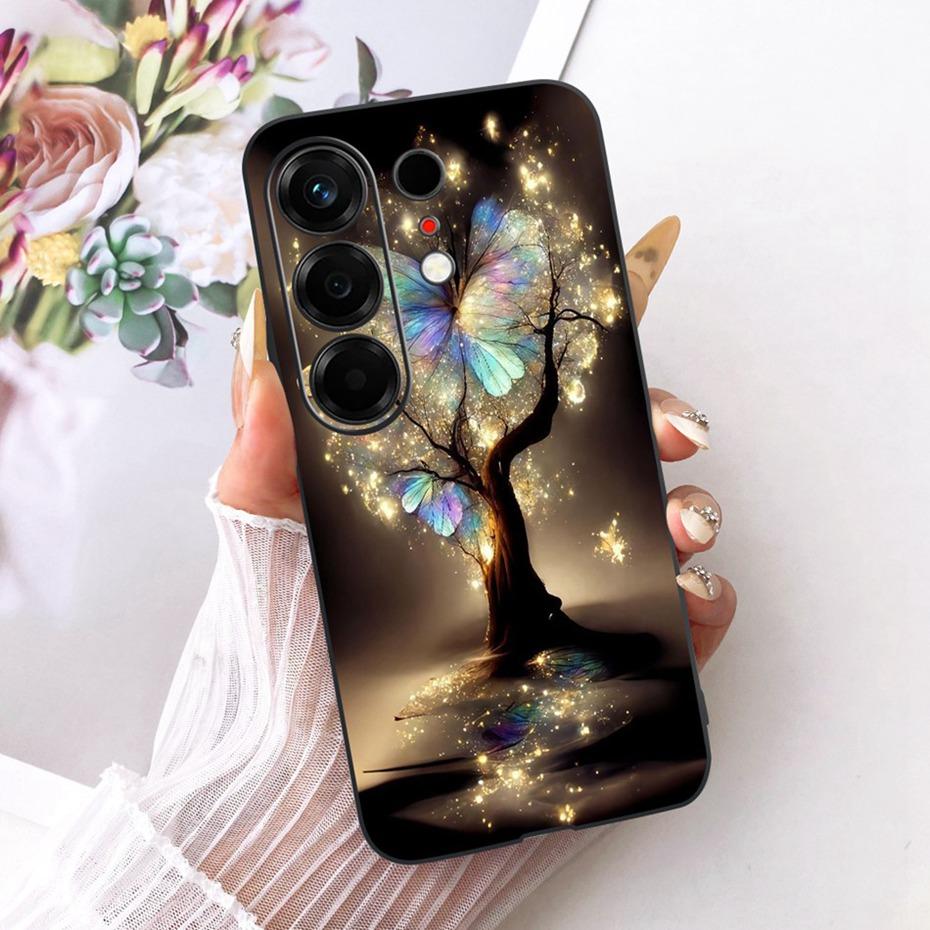 Fashion Letter Phone Case For Tecno Camon 50 4G Back Cover For Tecno Camon50 4G CN5 Soft Black Silicone Cases