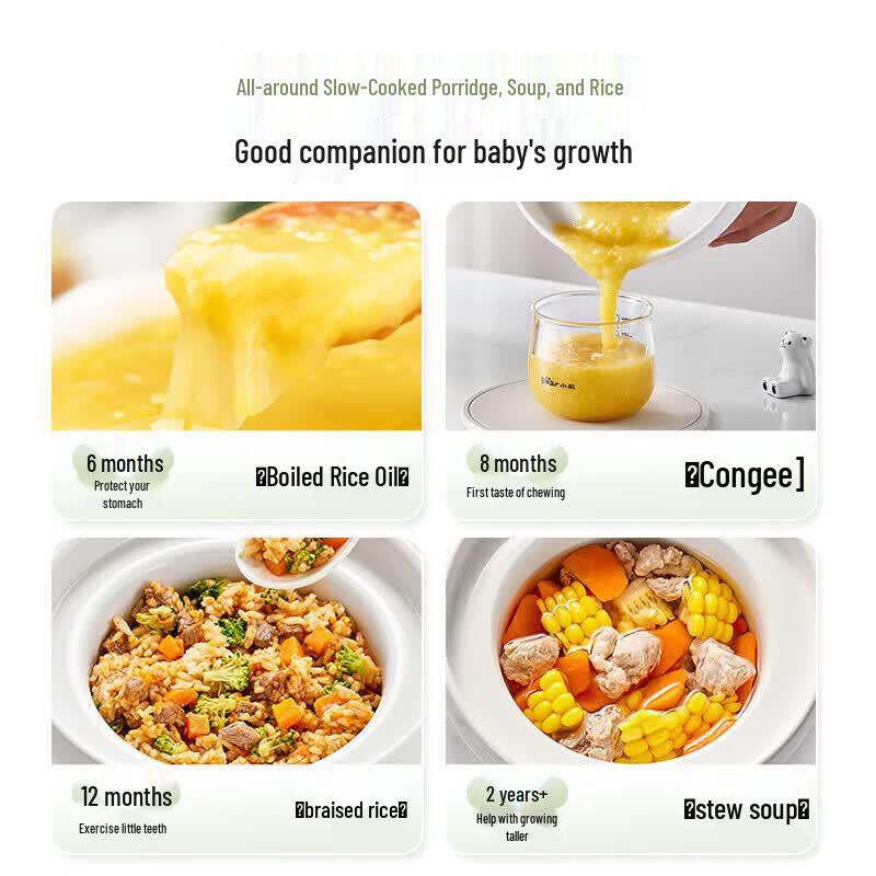 Bear Multi-function Baby Food Cooker & Porridge Maker CN plug (adapter included)