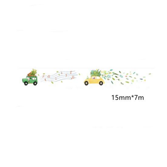 Beautiful Wash Tape Flower Plant Japanese Masking Adhesive Tape Decors Scrap Booking Sticker Label
