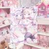 Galgame Anime Kawaii Servante Fille Chat Tapisserie Esthétique Chambre Fille Accroche Murale Décoration Intérieure Toile de Fond