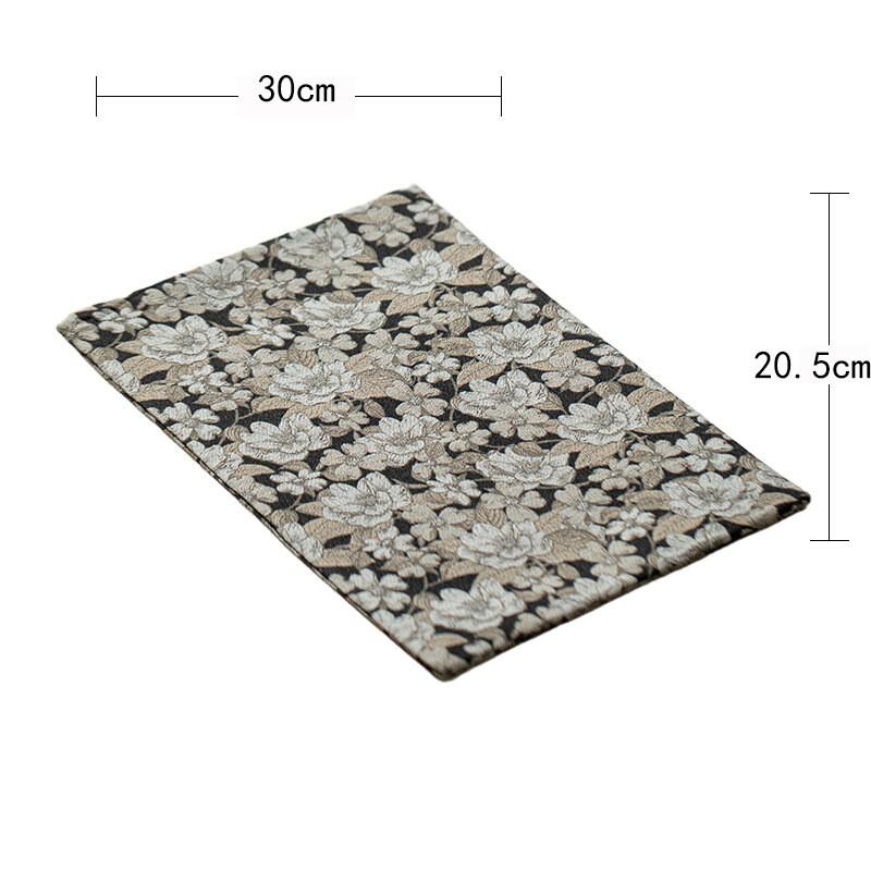 

Cotton And Linen Knitted Double-sided Tea Table Mats Elegant Drink Coaster Dinner Table Cloth Mat Teaware Supplies Ornaments