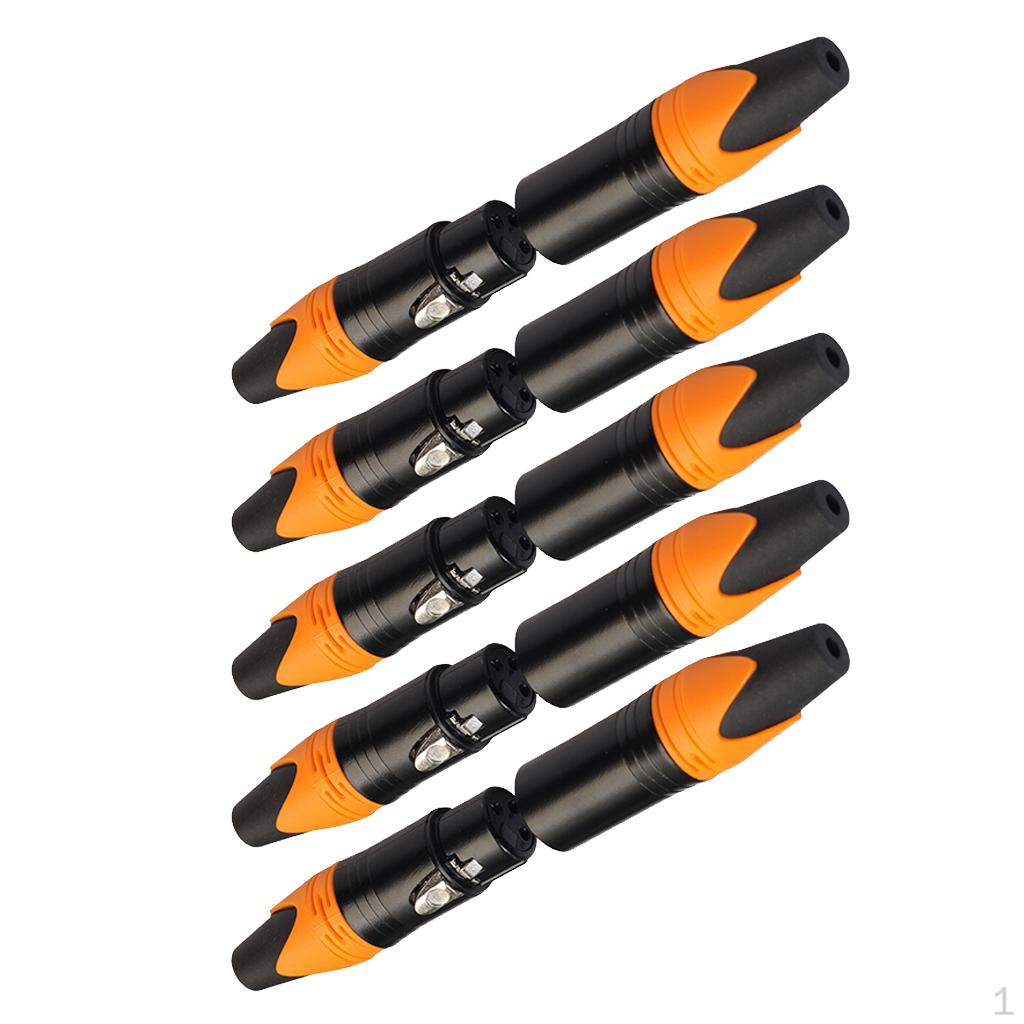 5 пар XLR 3-контактный разъем папа/мама для аудиомикрофона