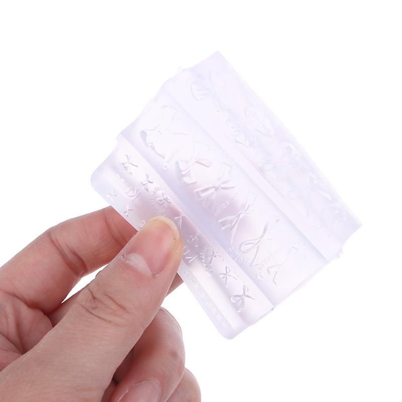 3D Bowknot Silicone Nail Mold Mixed Sized Shaped Bow Soft Stamping Plates Kawaii Ballet Bow Diy Manicure Art Mould Tools